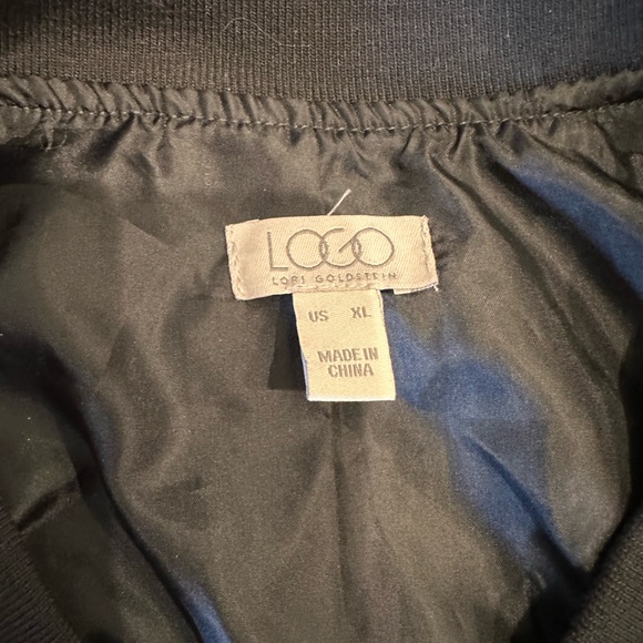 LOGO by Lori Goldstein Women’s Blue Jacket with Black Trim - XL - Picture 2 of 4